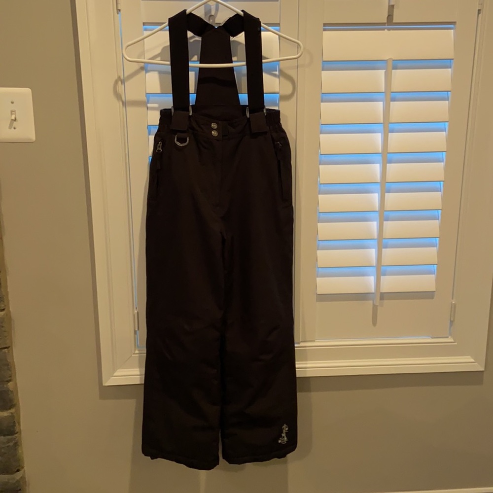 32° large 14/16 black ski pants bibs - 2 pairs